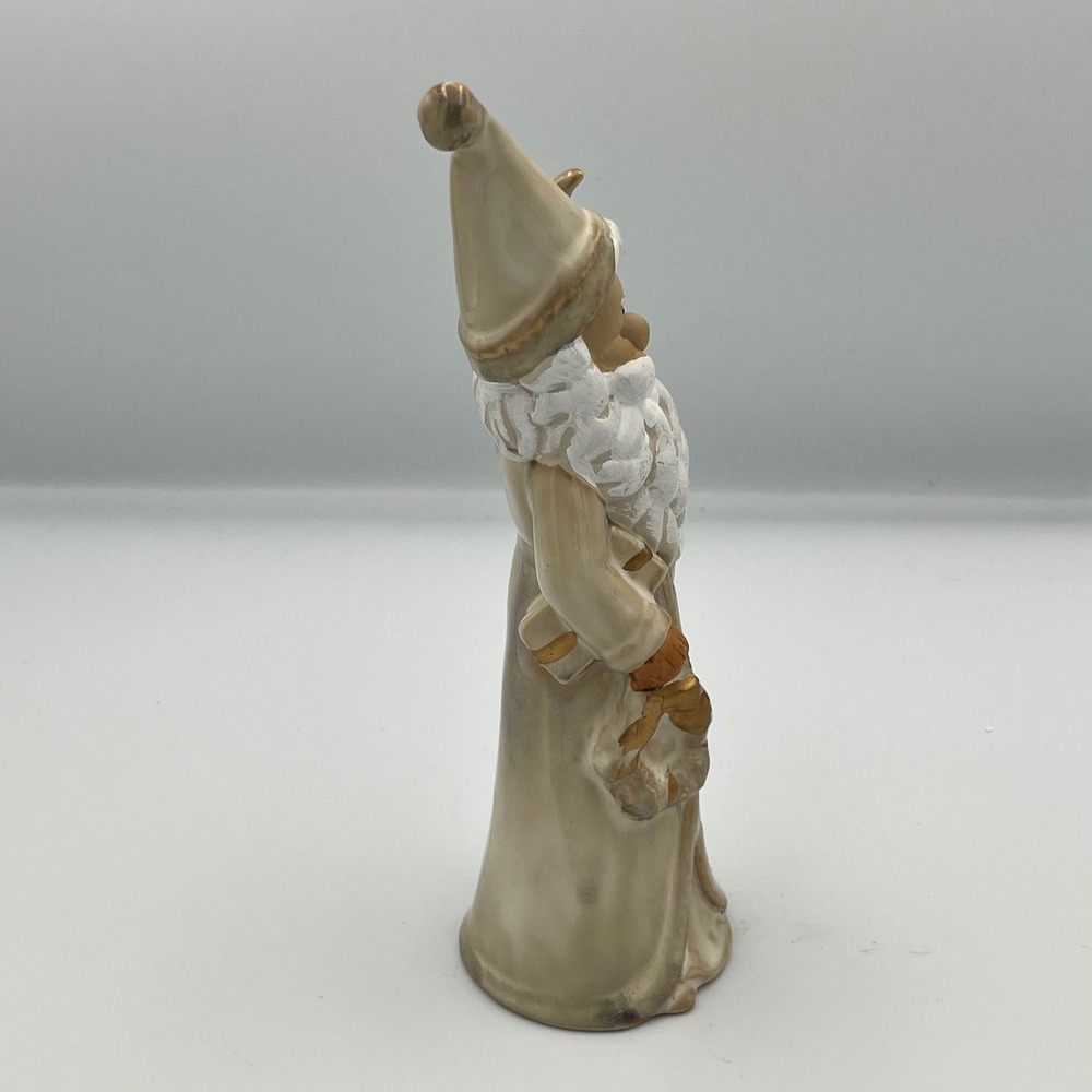 Santa Gnome Figurine with Christmas Tree Ceramic Holiday Decor Vintage - Picture 4 of 8